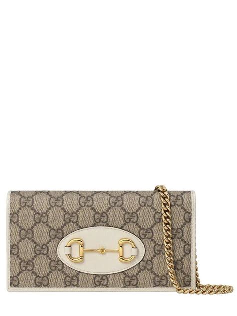 gucci horsebit strap wallet|Gucci Horsebit wallet on chain.